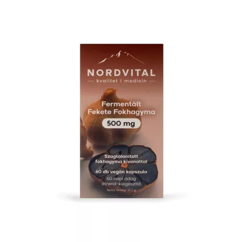 Nordvital Fermentált Fekete Fokhagyma kapszula 500 mg 60db