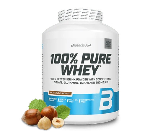 Biotech 100% Pure Whey tejsavó fehérjepor 2270g mogyoró