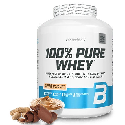 Biotech 100% Pure Whey tejsavó fehérjepor 2270g csokoládé-mogyoróvaj