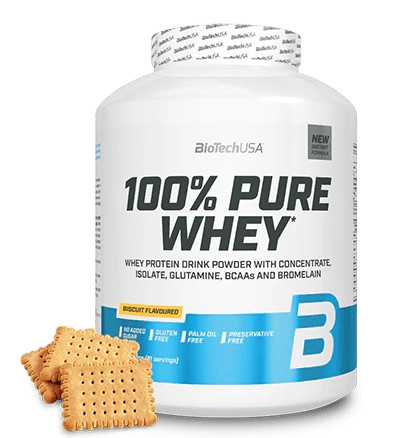 Biotech 100% Pure Whey tejsavó fehérjepor 2270g keksz
