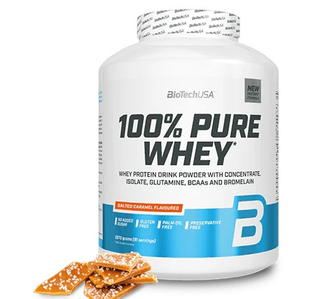 Biotech 100% Pure Whey  tejsavó fehérjepor 2270g sós karamell