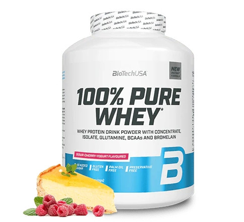 Biotech 100% Pure Whey tejsavó fehérjepor 2270g málnás sajttorta