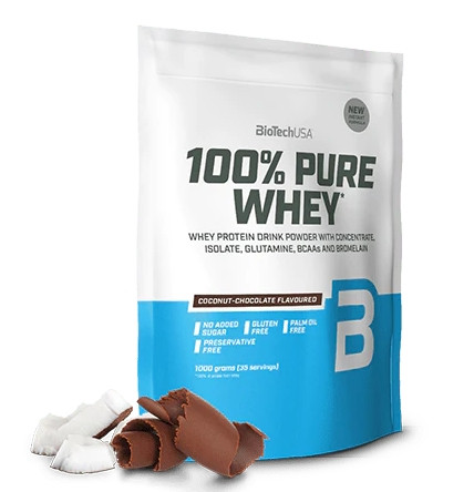 Biotech 100% Pure Whey tejsavó fehérjepor 1000g kókusz-csokoládé