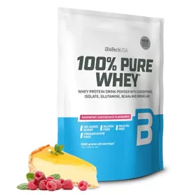   Biotech 100% Pure Whey tejsavó fehérjepor 1000g málnás sajttorta
