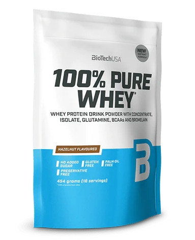 Biotech 100% Pure Whey tejsavó fehérjepor 454g mogyoró