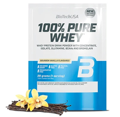 Biotech 100% Pure Whey tejsavó fehérjepor 28g bourbon vanília