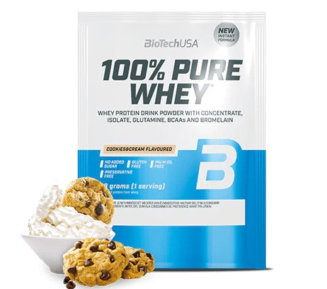 Biotech 100% Pure Whey tejsavó fehérjepor 28g cookies&cream