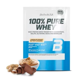   Biotech 100% Pure Whey tejsavó fehérjepor 28g csokoládé-mogyoróvaj