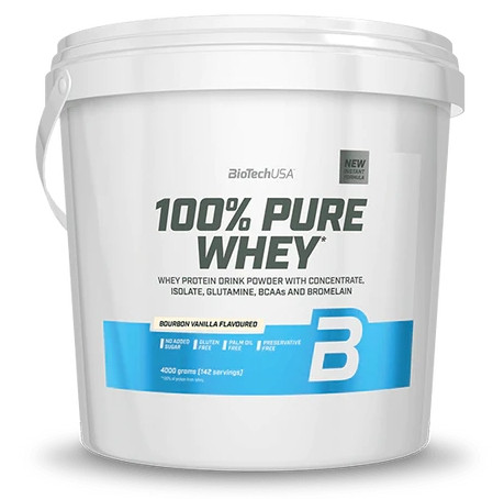 Biotech 100% Pure Whey tejsavó fehérjepor 4000g bourbon vanília