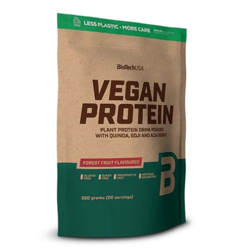 Biotech Vegan Protein 500g erdei gyümölcs fehérje italpor