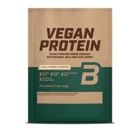   Biotech Vegan Protein 25g vaníliás sütemény fehérje italpor