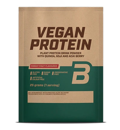Biotech Vegan Protein 25g erdei gyümölcs fehérje italpor