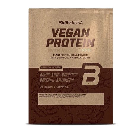 Biotech Vegan Protein 25g kávé fehérje italpor