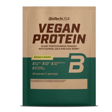 Biotech Vegan Protein 25g banán fehérje italpor