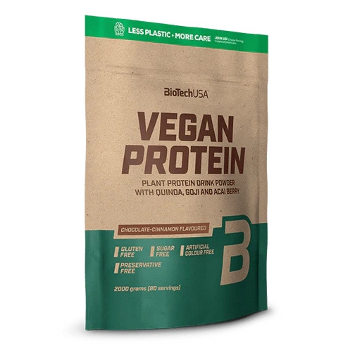 Biotech Vegan Protein 2000g csokoládé-fahéj fehérje italpor