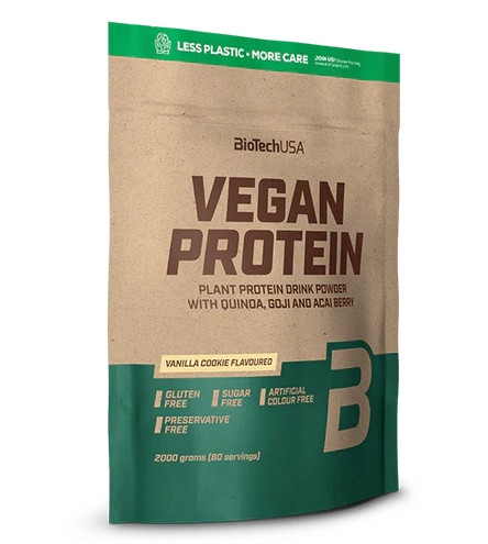 Biotech Vegan Protein 2000g vaníliás sütemény-feherje-italpor