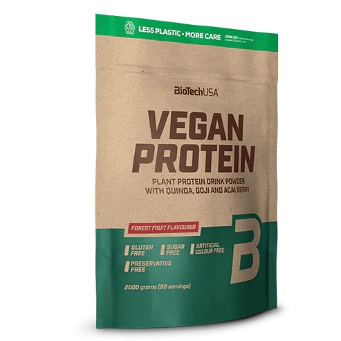Biotech Vegan Protein 2000g erdei gyümölcs fehérje italpor