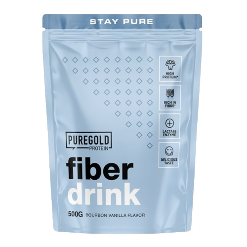 Pure Gold Fiber Drink fehérje és rost italpor - Bourbon Vanilla 500 g