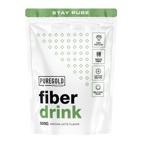 Pure Gold Fiber Drink fehérje és rost italpor - Matcha Latte 500 g