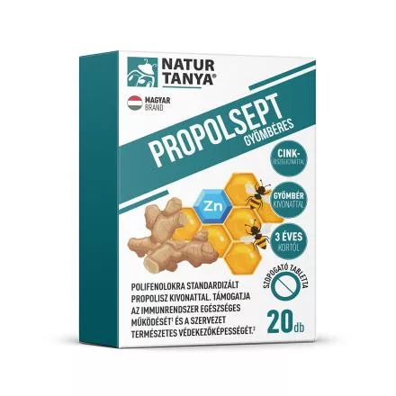 Natur Tanya PROPOLSEPT GYÖMBÉRES - Propoliszos szopogató tabletta 20 db