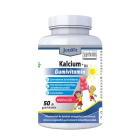 JutaVit Kalcium + D3 cukormentes gumivitamin 50 db - málna