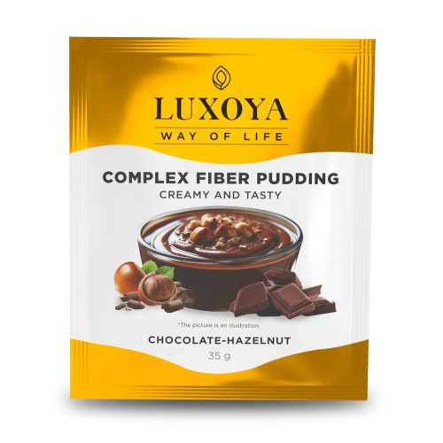 Luxoya Complex Fiber Pudding Rost puding csokoládé-mogyoró 35 g (lejárat2025.04.19.)