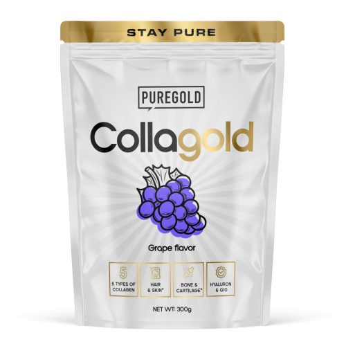Pure Gold CollaGold Marha és Hal kollagén italpor hialuronsavval - Szőlő 300g