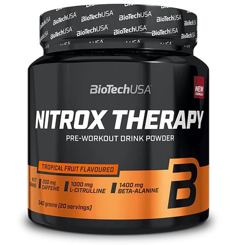 Biotech NitroX Therapy italpor 340g trópusi gyümölcs