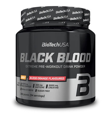 Biotech Black Blood NOX+ edzés előtti italpor 340g vérnarancs