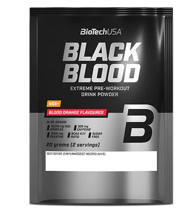 Biotech Black Blood NOX+ edzés előtti italpor 20g vérnarancs