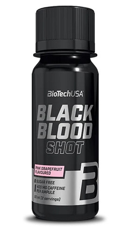 Biotech Black Blood Shot edzés előtti étrendkiegészítő ampulla 60ml pink grapefruit
