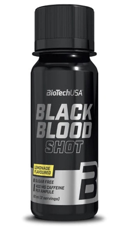 Biotech Black Blood Shot edzés előtti étrendkiegészítő ampulla 60ml lemonade