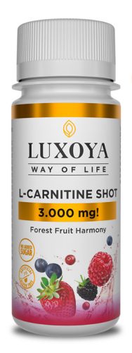 Luxoya L-Carnitine Shot 3000 mg folyékony L-karnitin 60 ml, erdei gyümölcs