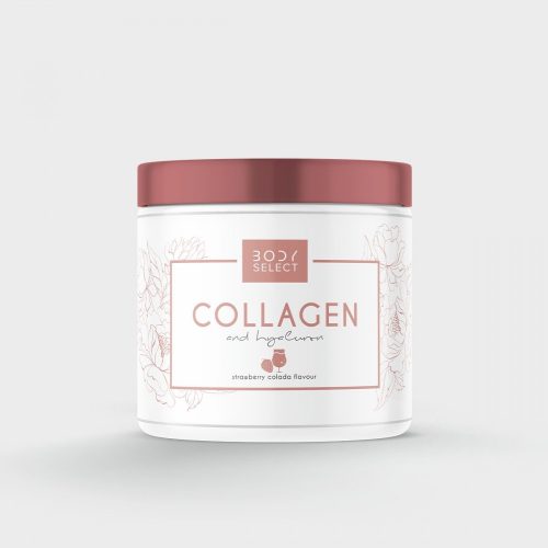 Body Select kollagén italpor hialuronsavval 300 g - strawberry colada