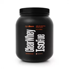   GymBeam Clear Whey IsoFue fehérjeizolátum 1000 g - őszibarackos jegestea