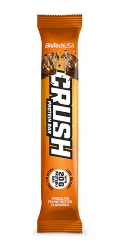 Biotech Crush Bar 64g csokoládé-mogyoróvaj fehérjetartalmú szelet