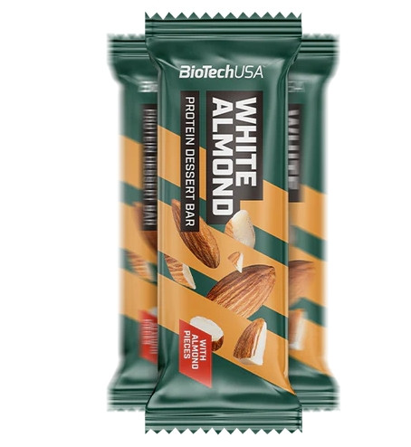 Biotech Protein Dessert Bar 50g White Almond fehérjeszelet