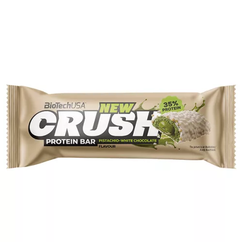 Biotech Crush Bar 45g pisztácia-fehércsokoládé fehérjetartalmú szelet