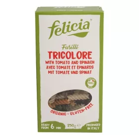   Felicia Bio rizs fusilli tricolor gluténmentes tészta 250 g
