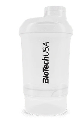 Biotech Keverőpalack Wave+ Nano 300ml (+150ml) átlátszó shaker