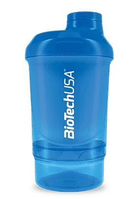 Biotech Keverőpalack Biotech Wave+ Nano 300ml (+150ml) kék shaker