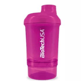   Biotech Keverőpalack Wave+ Nano 300ml (+150ml) magenta shaker