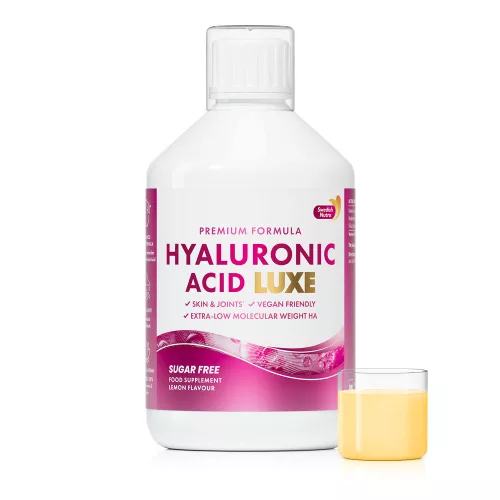 Swedish Nutra Hyaluronic Acid Luxe folyékony hialuronsav C-vitaminnal és szilíciummal, 500 ml