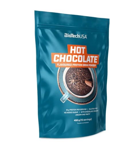 BioTech Hot Chocolate flavoured protein drink powder 450g - Forró csokoládé ízű fehérje italpor