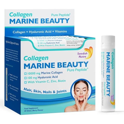 Swedish Nutra Marine Beauty 10 000 mg halkollagén komplex ivóampulla 20db x 25ml