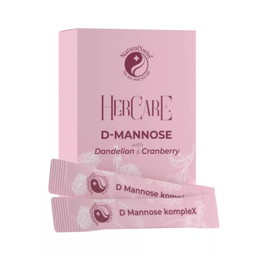 Naturalswiss HerCare D-mannose ​gyermekláncfűvel és tőzegáfonyával 15 tasak