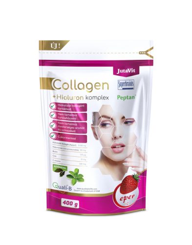 JutaVit Collagen+Hialuron Komplex, eper ízű 400 g