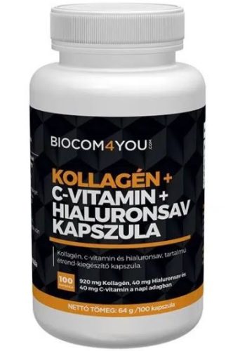 Biocom Kollagén + Hyaluron + C-vitamin kapszula 100 db