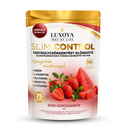 Luxoya Slim Control Testsúlycsökkentést elősegítő Glükomannán por 300 g - eper-görögdinnye
