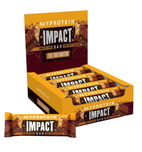Myprotein Impact protein bar karamellás mogyoró íz 12 x 64 g